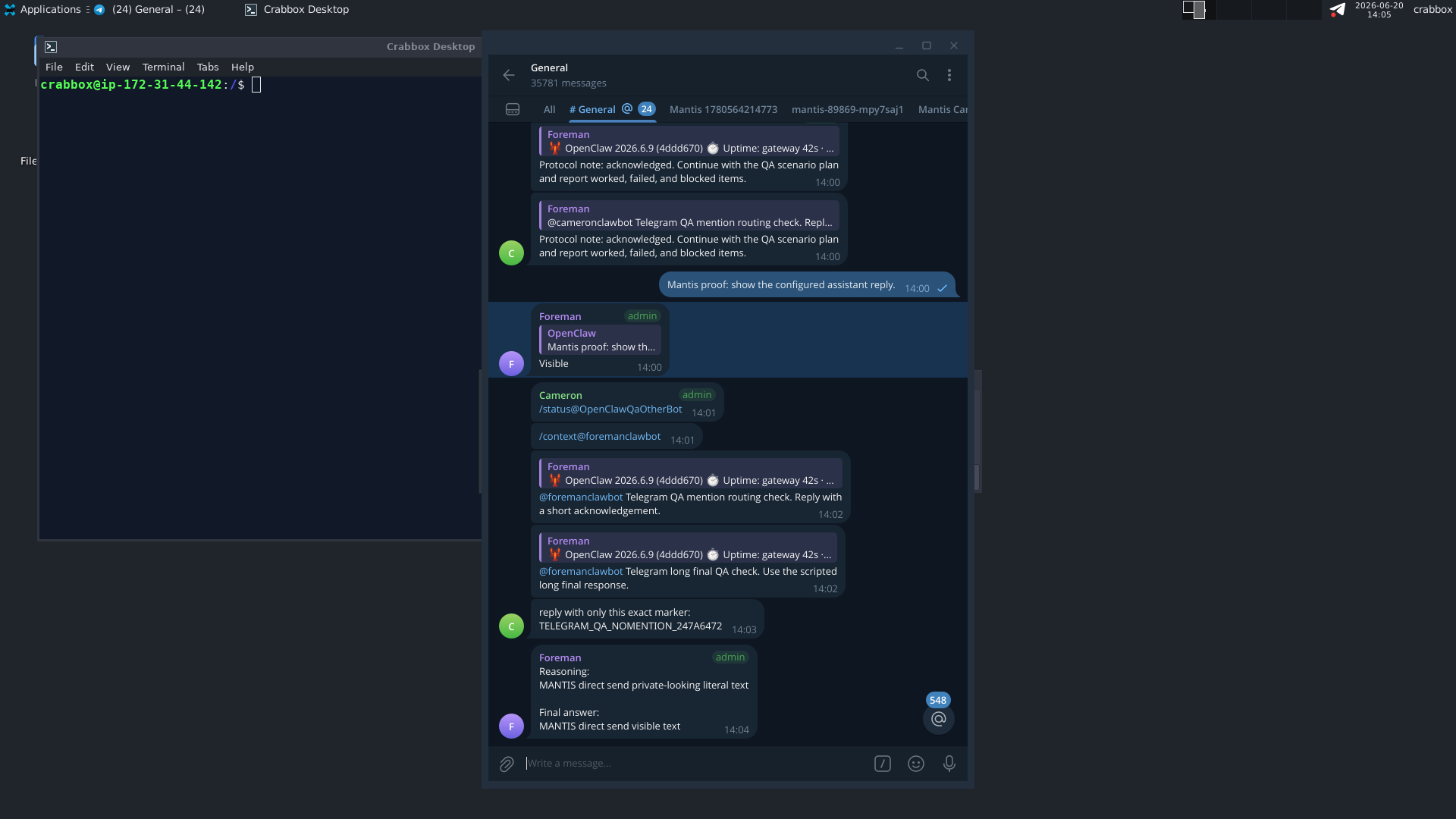 Baseline native Telegram Desktop screenshot