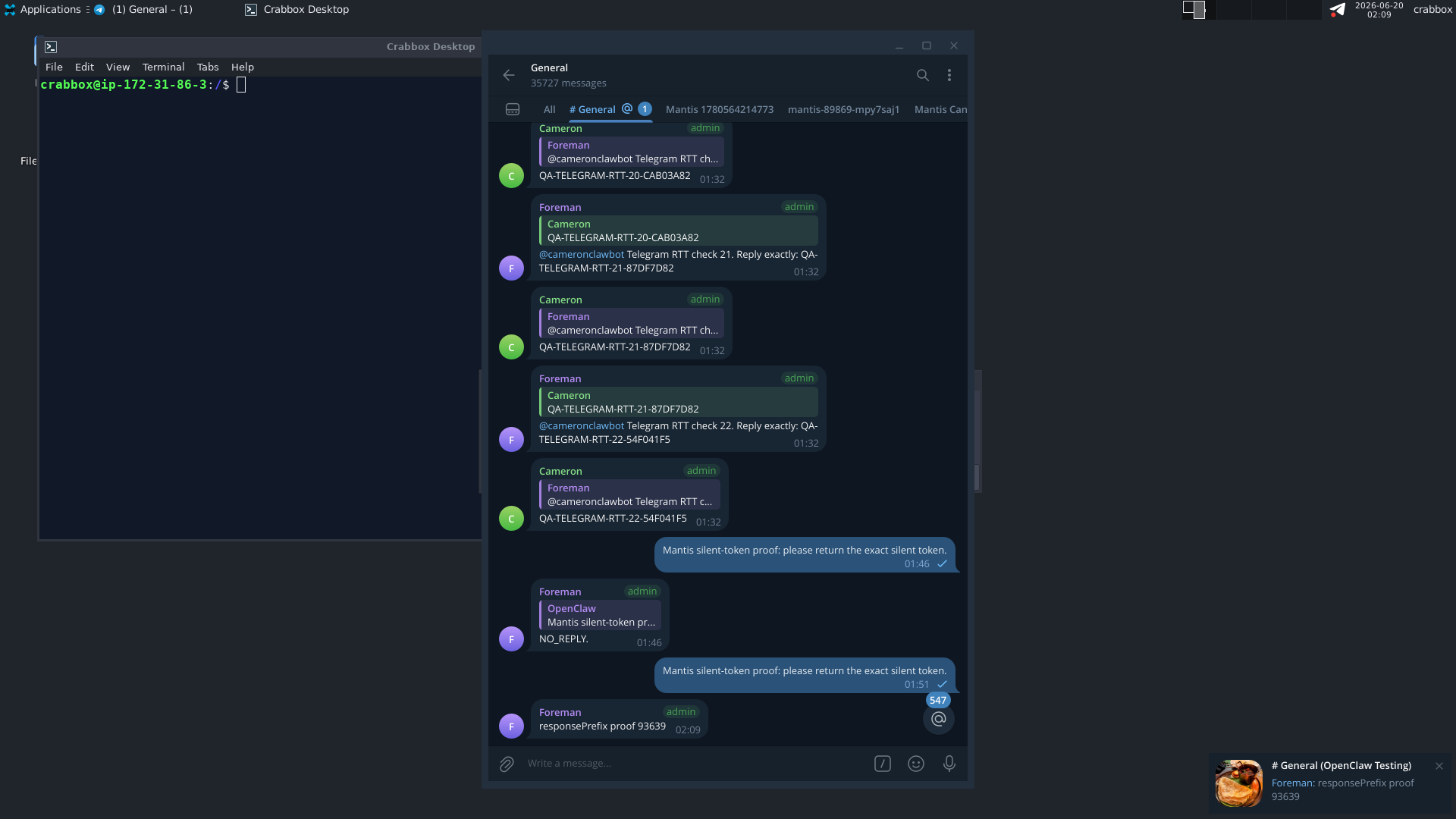 Baseline native Telegram Desktop screenshot