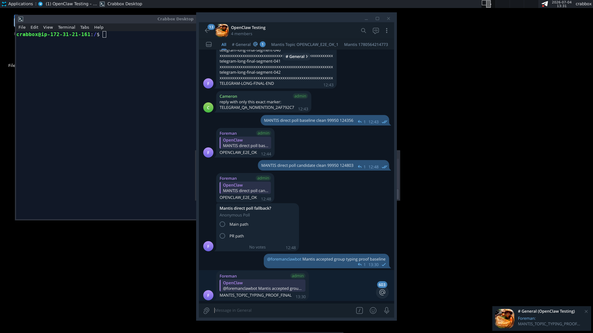 Baseline native Telegram Desktop screenshot
